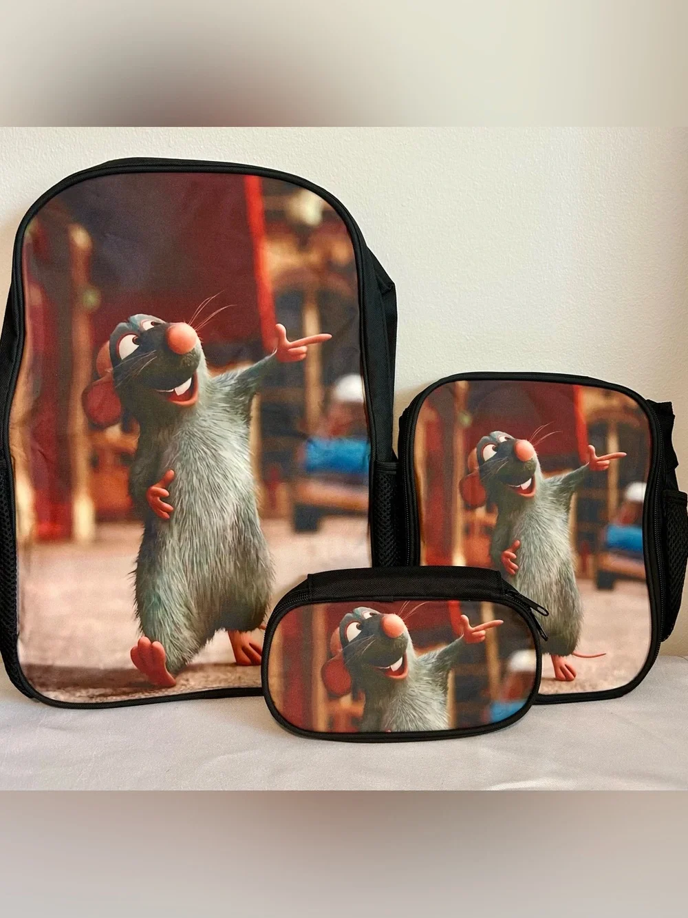 Kids' Ratatouille Character 3-Piece Small Pets Travel Set - Black & Brown